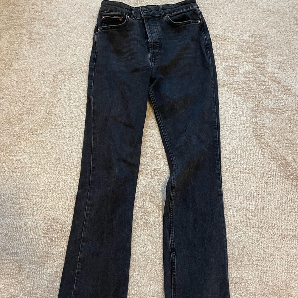 Free people split hem jeans